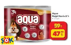 AQUA KAĞIT HAVLU 6’LI • 3 KATLI